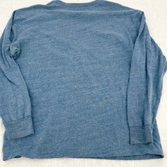 Mens Long Sleeve T-Shirt M Blue Heathered Embroidered Pony Polo Ralph Lauren