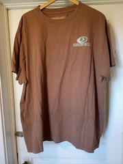 Mossy Oak Men’s Outdoor Life Brown Short Sleeve T-Shirt 100% Cotton Size 2XL