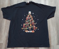 Liverpool FC Christmas Tree Players Crew Cut 2XLarge T Shirt 100% Cotton