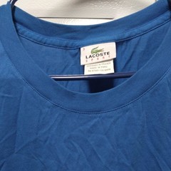 Lacoste Sport Blue Graphic Logo Crew Neck Short Sleeve Lightweight T-Shirt Sz 9
