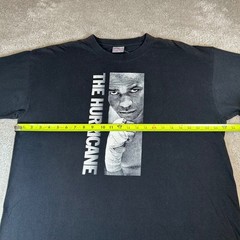 Vintage 1999 The Hurricane Movie T-Shirt Mens XL Black Denzel Washington Boxing