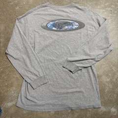 Oakley Men’s Grey Long Sleeve T-Shirt Size L Y2K Surf Style