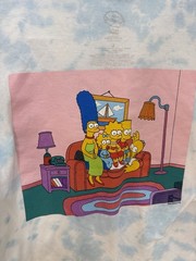 The Simpsons Shirt Large Blue Tie Dye C Life Group Homer Bart Licensed Cartoon