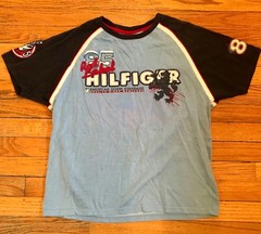 Vintage Tommy Hilfiger Red Label 85 Jersey T-Shirt Blue/Blue Mens Medium #565
