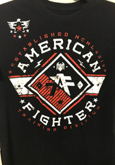 Black American Fighter Division Short Sleeve T-Shirt – Large