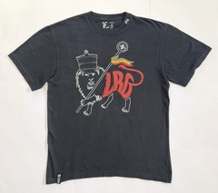 LRG Lion Graphic T‑Shirt – Black Size Large (22×29) Front & Back Print Excellent