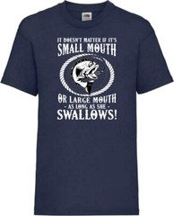 Fishing Mouth Swallows Humour Novelty T Shirt Various Colours And Sizes