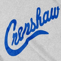 The Marathon Clothing Crenshaw T-Shirt Gray Blue Script Small S Nipsey Hussle