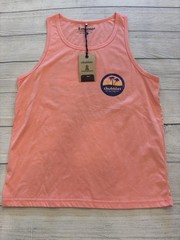 Chubbies Tank Top Shirt Mens Small Coral Pink Sky’s Out Thighs Out Beach Summer