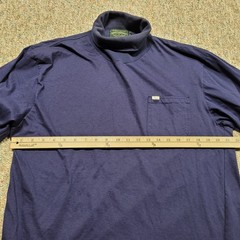 Polo Country Ralph Lauren Shirt Mens Medium Blue Turtleneck Pullover Long Sleeve