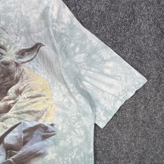 Vintage Star Wars Shirt Mens XL 90s Tie Dye Empire Strikes Back Yoda Liquid Blue