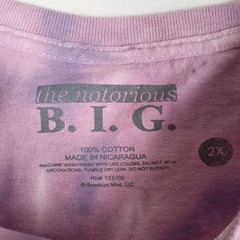Brooklyn Mint Notorious BIG Shirt Mens 2XL XXL Purple Tie Dye Graphic Rap Tee