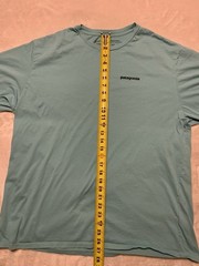 Patagonia P-6 Logo T Shirt Mens XL Blue Turquoise Graphic Tee