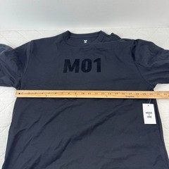 Mode Of One Mens Relaxed Fit M01 T-Shirt Deep Black Cotton Short Sleeve S NEW