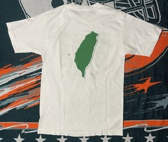 Vintage Taiwan Hearts In Harmony 1990s T-shirt White Size 40 (Fits XS) Rare