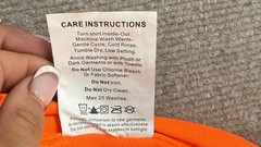 OccuNomix Shirt Mens Large Orange Hi Vis Class 3 Reflective Long Sleeve Work
