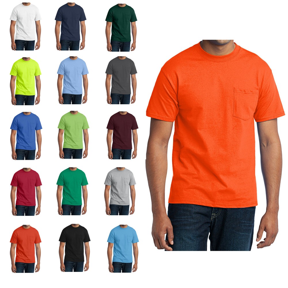 Mafoose Men’s Short Sleeve Core 50/50 Blend Pocket Softness Tee PC55P