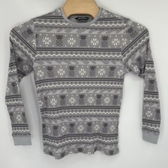Chubbies Men’s Large Lounge Wear Waffle Knit Pineapple Snowflake Gray Thermal