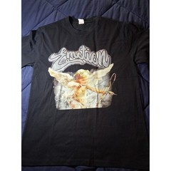 Emotion Angel Cherub Graphic T-Shirt Mens Medium Black Streetwear Y2K Cupid Tee
