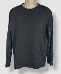 Theory Men’s Black Cosmos Essential Long-Sleeve T-Shirt Tee Size M