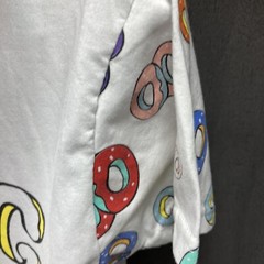 Fresh Laundry Donut OG Hooded T‑Shirt Men’s M White Pink Blue Cotton Blend 18×28