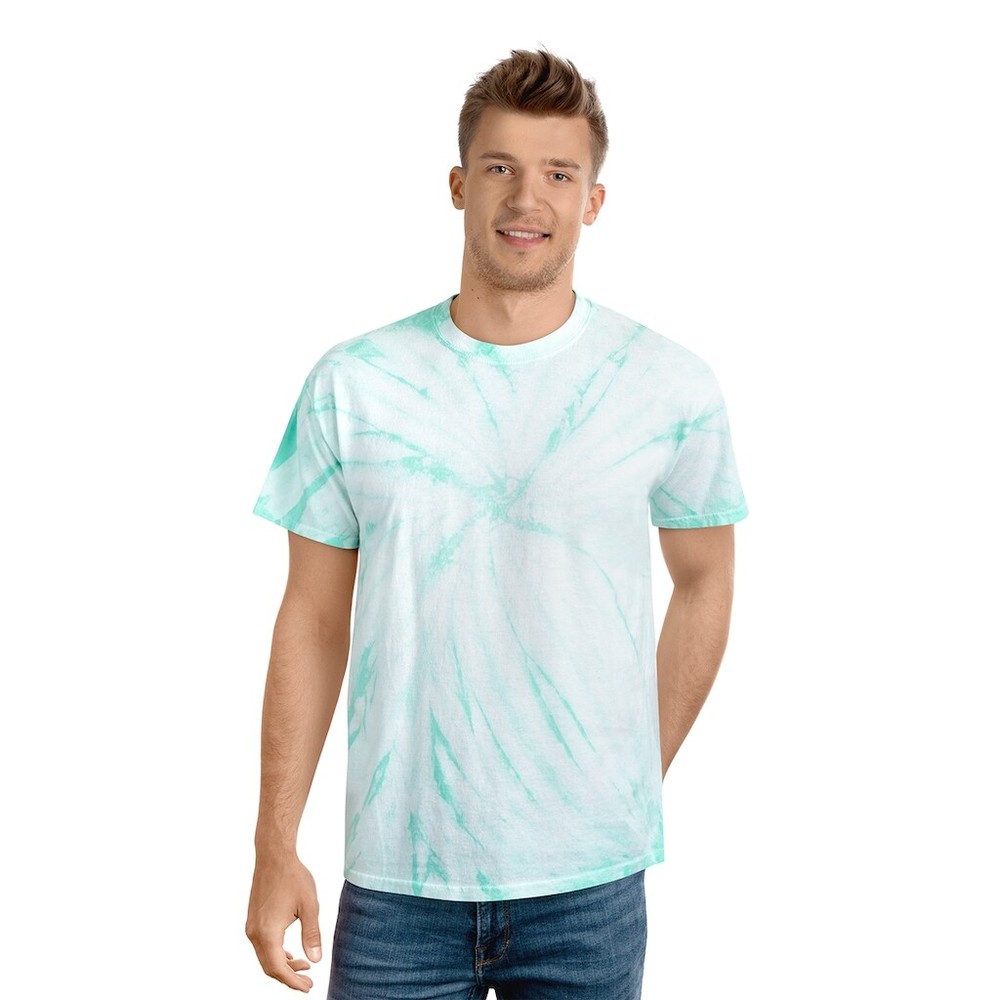 Adult Men’s Unisex Blank Tie-Dye Tee Cyclone Pattern Tie Dye