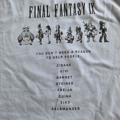 Uniqlo Final Fantasy 9 35TH Anniversary T Shirt Mens Small Blue Video Game Promo