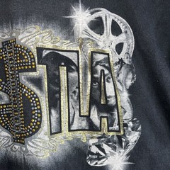 Tupac Shakur Men’s 3XL Hustla VTG graphic Black T-Shirt Big & Tall Hip Hop 90’s