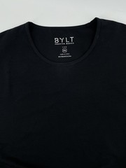 BYLT Premium Basics LUX Mens 2XL Black Stretch Crew Neck T-Shirt Tee Casual