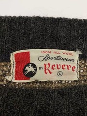 Other brands: Revere knit sweater (thick), size L, wool, multi-color, all-over p