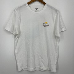 Hurley California T-Shirt Men’s Size L White Double Sided Logo Short Sleeve
