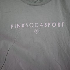 Pink Soda Sport Mens T-Shirt Green Short Sleeve Round Neck Polyamide
