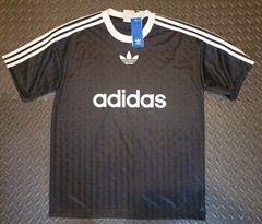 NEW MEN’S ADIDAS ORIGINALS TREFOIL POLY TEE SHIRT ~SIZE LARGE #IU2341 BLACK