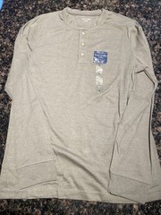 NWT Croft & Barrow Shirt Men’s Small Easy Care Long Sleeve Henley