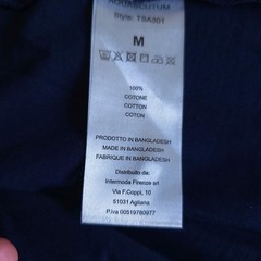 Aquascutum t-shirt monogram Manica Corta mens L P2P 21 Blue Cotton