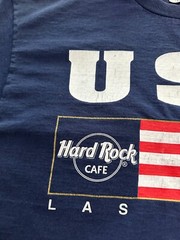 Vintage 80s-90s Hard Rock Cafe “USA” Las Vegas Tee Navy sz L/XL Y2K band music