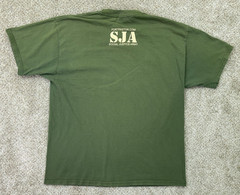 Fort Pastor Shirt Men’s Large OD Green Social Justice Army Military Short Sleeve