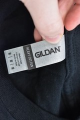 Lot of 16 Gildan Adult Black Heavy Cotton Short Sleeve Blank Tees T-Shirts M