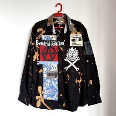 Levellers Shirt Size XL Custom Long Sleeve Black Folk Punk Stage Handmade