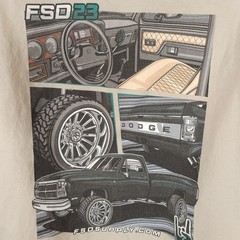 Full Send Diesel T Shirt Mens Size XL Beige FSD23 1st Gen Dodge Cummins Truck