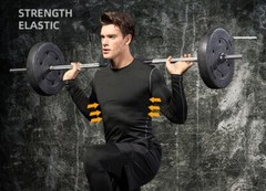 Men Compression Training Shirt Thermal Underwear Layer Workout Tops Long Sleeves