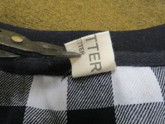 LILBETTER Men’s T-Shirt Black White XL Gingham Plaid Curved Hem Side Zip NWOT