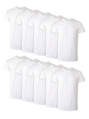 White T-Shirt Undershirts, 10-Pack, Best Cotton Undershirts, Stay-Tucked T-Shirt