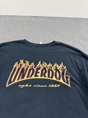 Underdog T-Shirt NYHC Flames Hardcore Band Tee Mens 2XL Black Long Sleeve