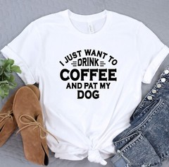 Dog and Coffee Lover Shirt Fur Mama T-Shirt Animal Lover Gift Dog Mama Tee