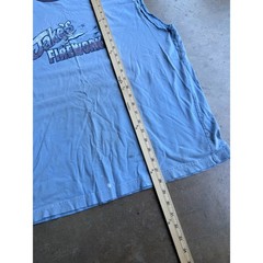 Old Navy Jakes Fireworks Vintage Y2K Ringer Tank Top Blue Distressed Mens XL