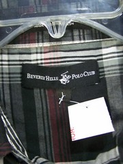 Beverly Hills Polo Club Shirt Adult Large Black Red Plaid Button Classic Men’s L