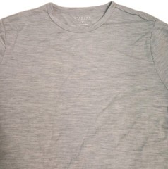Unbound Merino T-shirt 100% Merino Wool Grey Heather Mens Size L