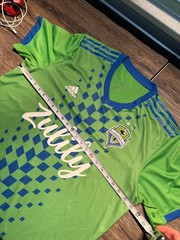 Adidas Soccer Jersey Mens X-Large Green Polyester Seattle Sounders MLS Aeroready