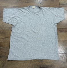 Vintage 80s L.L. Bean Blank Single Stitch T-Shirt Grey XL Cotton Rayon Blend